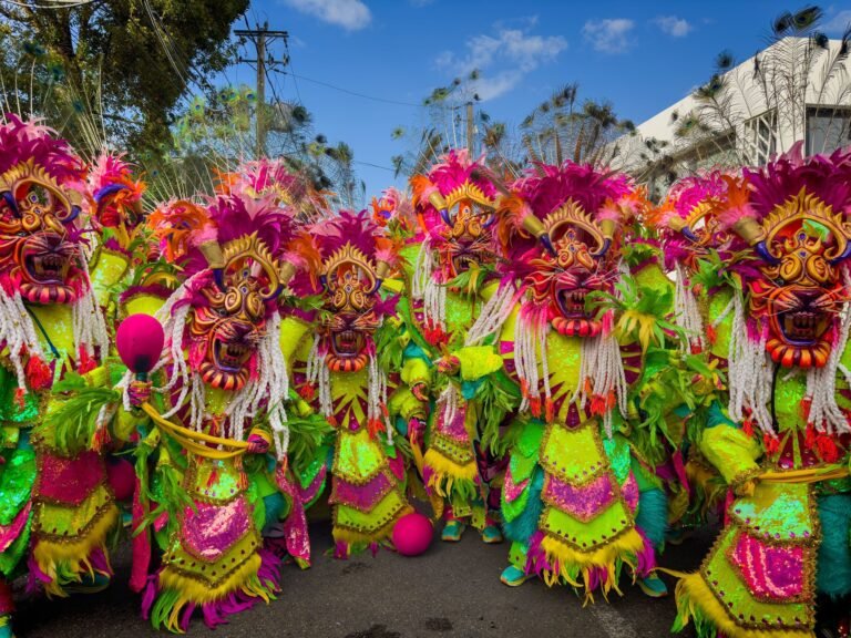 Comparsa de diablos en el Carnaval de La Vega