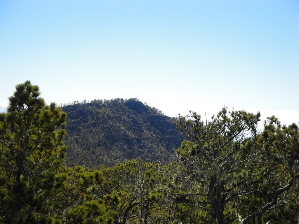 Vista del Pico Duarte desde La Pelona, en la Cordillera Central